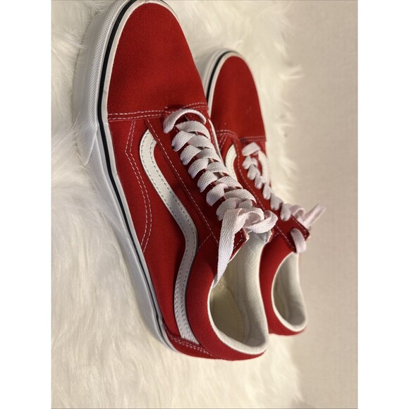 Vans Old Skool Off The Wall Red White Size Men's 7.5 Women's 9.0 - EUC - Picture 4 of 8